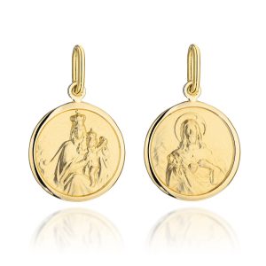 Medalik złoty szkaplerz w kole 585